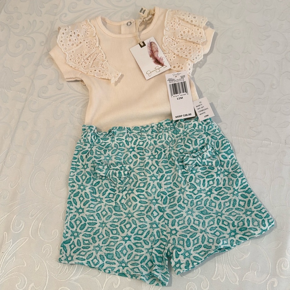 Jessica Simpson Short Set. 12 Mo.